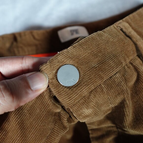 Spoke Sharps Corduroy Chino Pants Mens 35x32 Build C Preppy Flat Front Brown - Picture 7 of 15